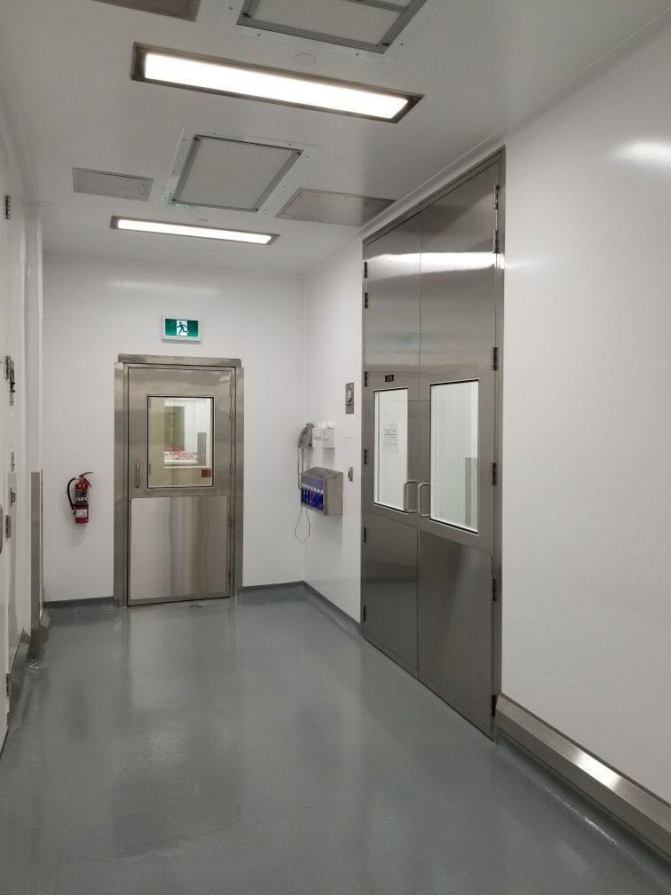 cleanroom pharmaceutical doors project