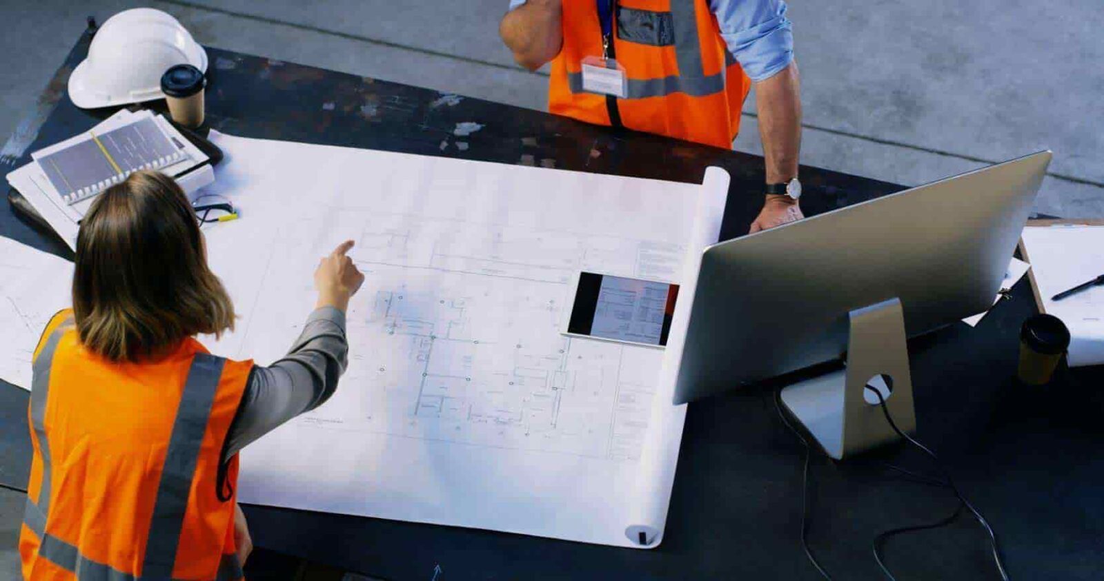 engineers designing a cleanroom