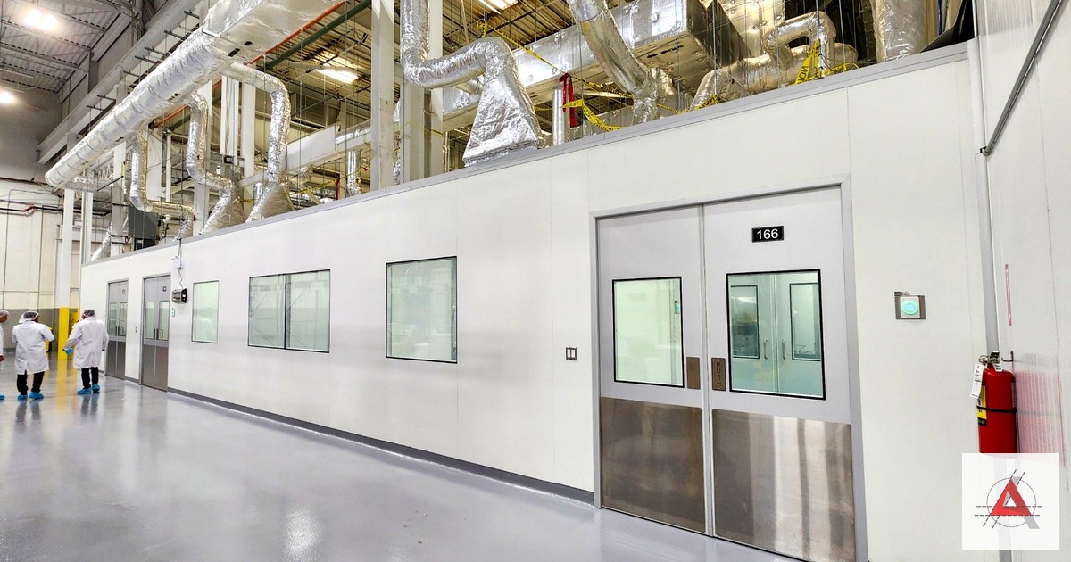 GMP cleanroom for cell therapy manufacturing — ACH Solutions modular pharmaceutical facility Canada