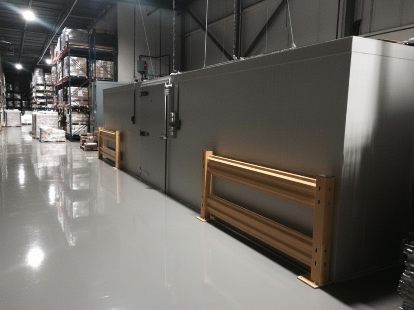 Exterior view of an ACH Engineering modular cold room installation