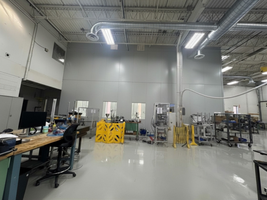 Completed modular cleanroom enclosure delivered through the full ISO 14644-4 project lifecycle