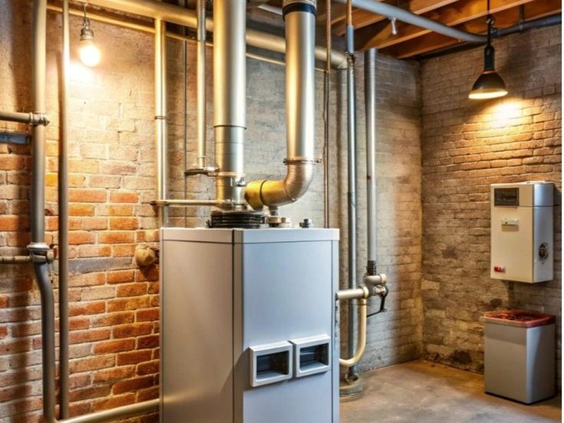 High efficiency furnace installed in an Ontario home