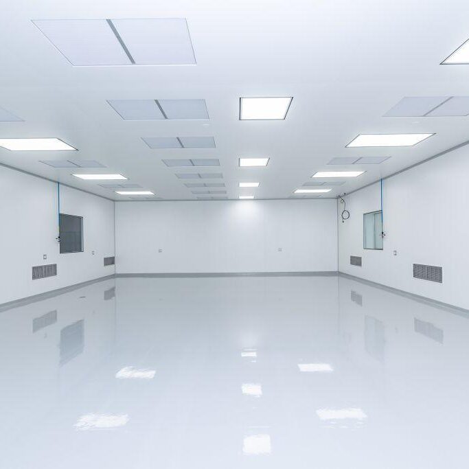 room with modular cleanroom walls